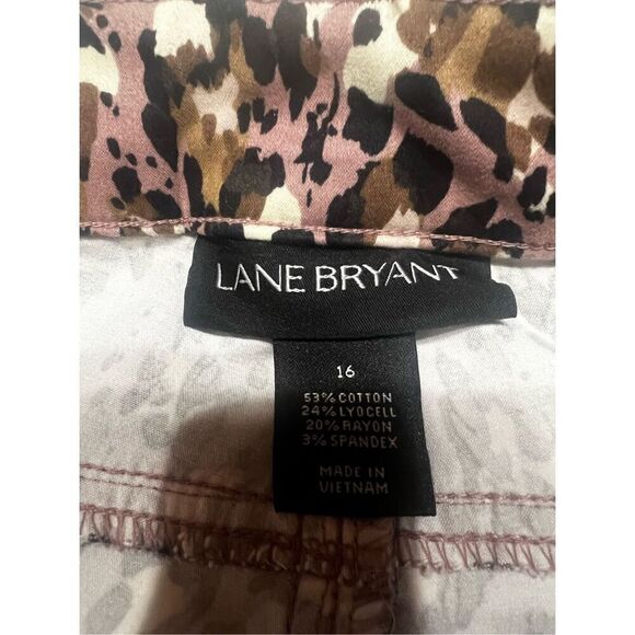 Lane Bryant Mid Rise Skinny Animal Print Pants Purple Sz 16 NWT - Picture 4 of 9